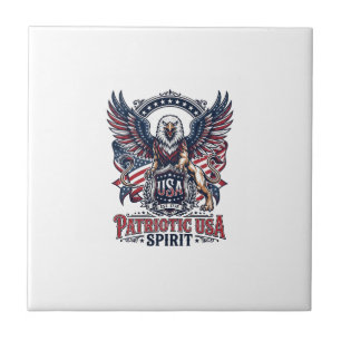 Patriotischer Löwe Adler Wächter Tier Hybrid Patri Fliese