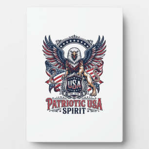 Patriotischer Löwe Adler Wächter Tier Hybrid Patri Fotoplatte
