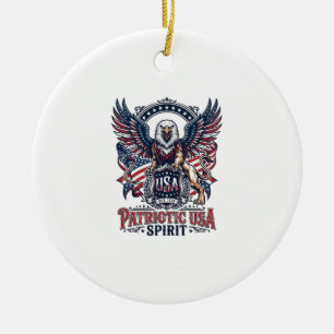 Patriotischer Löwe Adler Wächter Tier Hybrid Patri Keramik Ornament