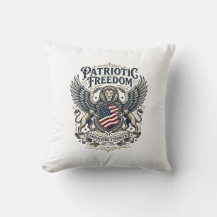 Patriotischer Löwe Adler Wächter Tier Hybrid Patri Kissen