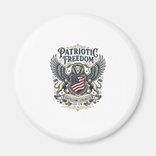 Patriotischer Löwe Adler Wächter Tier Hybrid Patri Magnet