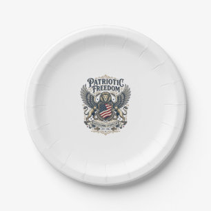 Patriotischer Löwe Adler Wächter Tier Hybrid Patri Pappteller