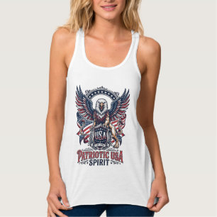 Patriotischer Löwe Adler Wächter Tier Hybrid Patri Tank Top
