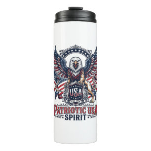 Patriotischer Löwe Adler Wächter Tier Hybrid Patri Thermosbecher