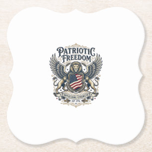 Patriotischer Löwe Adler Wächter Tier Hybrid Patri Untersetzer