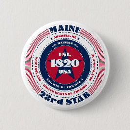 Patriotischer Maine-Kreis mit Staat-Details Button