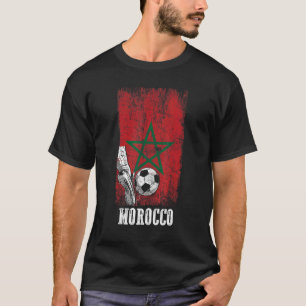 Patriotischer marokkanischer Fußballspieler Marokk T-Shirt
