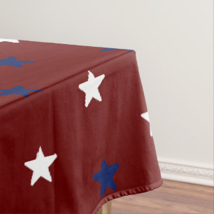 Patriotischer Maronenurlaub mit blauen Sternen Tischdecke