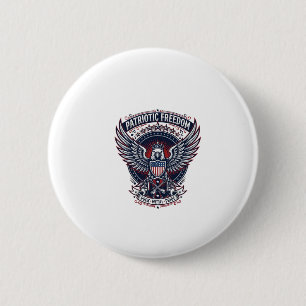 Patriotischer Metal Wings Patriot Musik Rock Metal Button