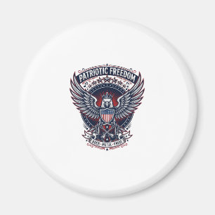Patriotischer Metal Wings Patriot Musik Rock Metal Magnet