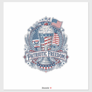 Patriotischer Milchshake Americana Aufkleber
