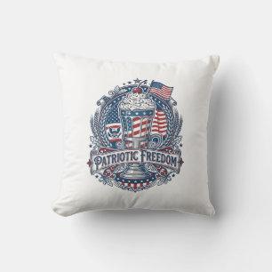 Patriotischer Milchshake Americana Kissen