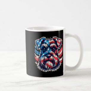 Patriotischer Miniaturschnauzer amerikanische Flag Kaffeetasse