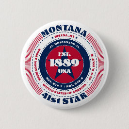 Patriotischer Montana-Kreis mit Staat-Details Button