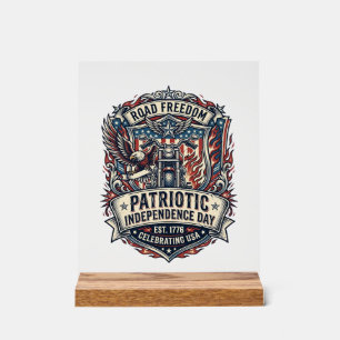 Patriotischer Motor Patriot Biker Road Freiheit Pa Acrylschild