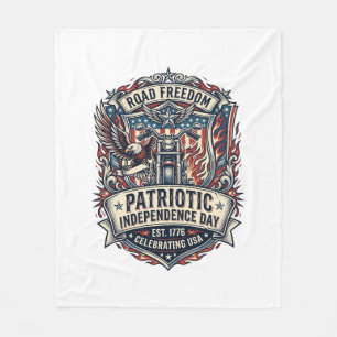 Patriotischer Motor Patriot Biker Road Freiheit Pa Fleecedecke
