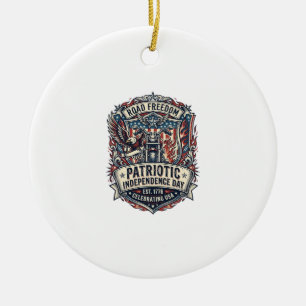 Patriotischer Motor Patriot Biker Road Freiheit Pa Keramik Ornament