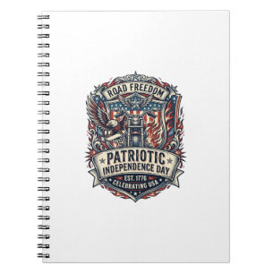 Patriotischer Motor Patriot Biker Road Freiheit Pa Notizblock