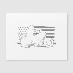 Patriotischer Motorrad-Vintage-Amerikanischer-Flag Magnetkarte