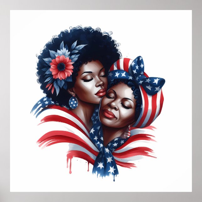 Patriotischer Muttertag Poster (Vorne)