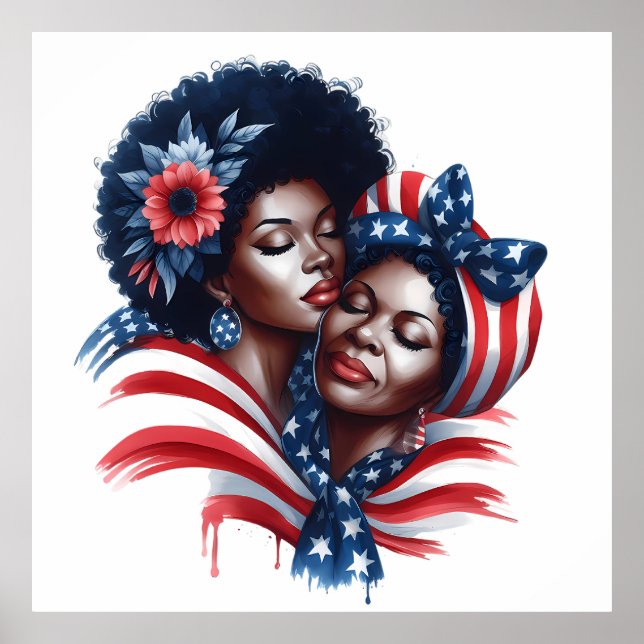 Patriotischer Muttertag Poster (Vorne)