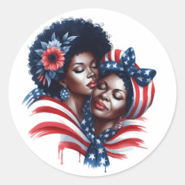 Patriotischer Muttertag Runder Aufkleber