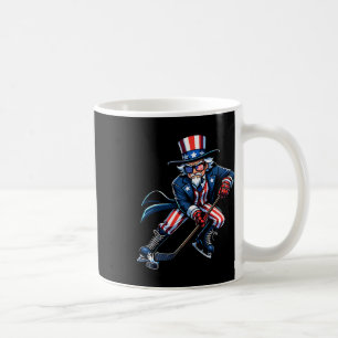 Patriotischer Onkel-Sam-Hockeyspieler 4. Juli Männ Kaffeetasse