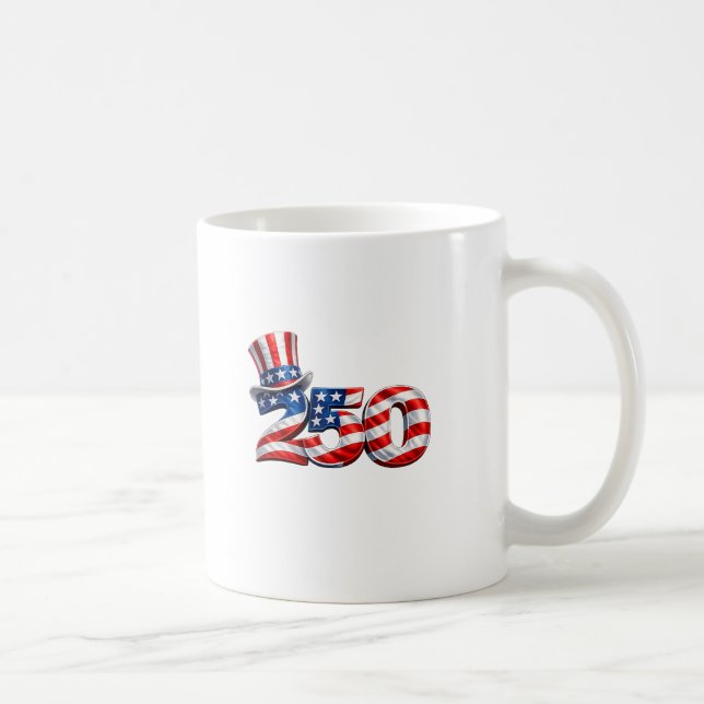 Patriotischer Onkel-Sam-Hut 250 Kaffeetasse (Rechts)