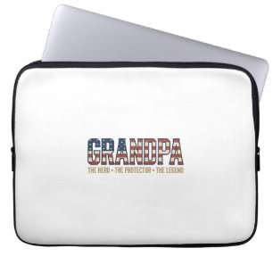 Patriotischer Opa Held Beschützer Legende Vektor D Laptopschutzhülle