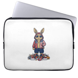 Patriotischer Osterhase Vintage Vector Shirt_1 Laptopschutzhülle