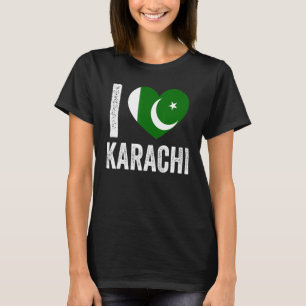 Patriotischer Pakistani  Pakistan-Flagge  Ich lieb T-Shirt