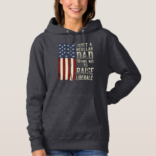 Patriotischer Papa Vintage-Flagge Zitat-Shirt-Desi Hoodie
