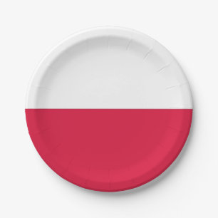 Patriotischer Pappteller mit Flagge von Polen