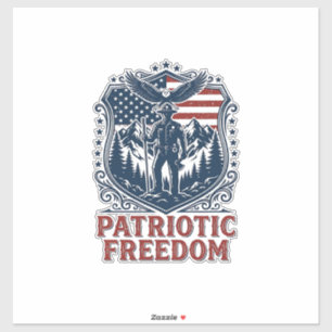 Patriotischer Park Ranger Vector Grafik T-Shirt_1 Aufkleber