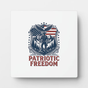Patriotischer Park Ranger Vector Grafik T-Shirt_1 Fotoplatte