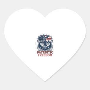 Patriotischer Park Ranger Vektorgrafik T-Shirt_1 Herz-Aufkleber