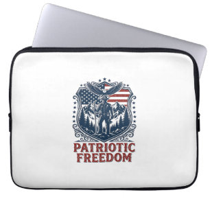 Patriotischer Park Ranger Vektorgrafik T-Shirt_1 Laptopschutzhülle