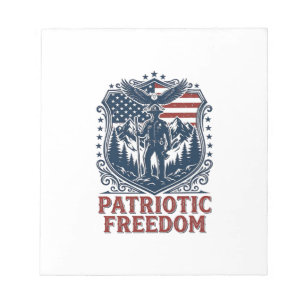 Patriotischer Park Ranger Vektorgrafik T-Shirt_1 Notizblock