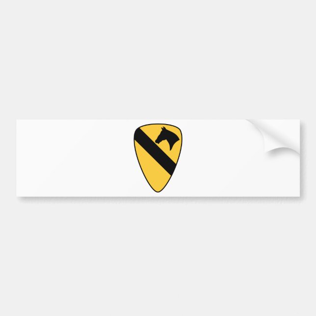 Patriotischer Patch der ersten Cavalry Division Autoaufkleber (Vorne)