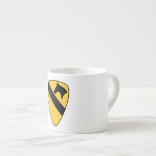 Patriotischer Patch der ersten Cavalry Division Espressotasse