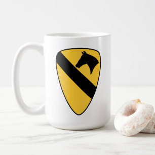 Patriotischer Patch der ersten Cavalry Division Kaffeetasse