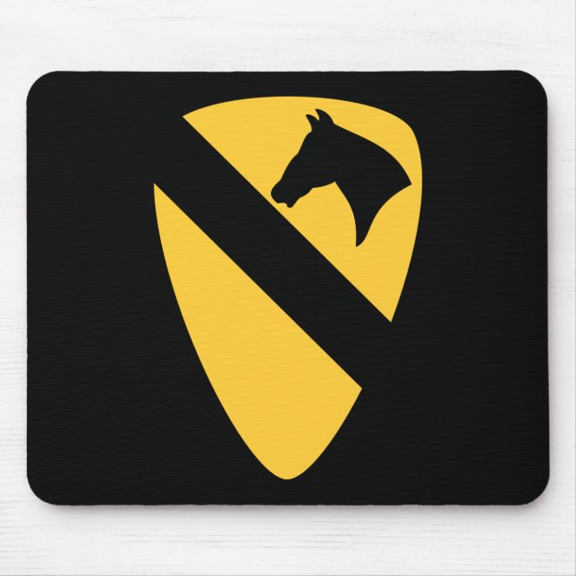 Patriotischer Patch der ersten Cavalry Division Mousepad (Vorne)