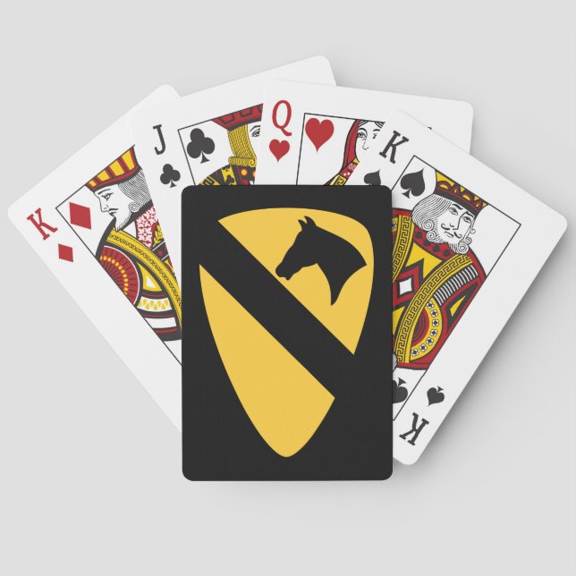 Patriotischer Patch der ersten Cavalry Division Spielkarten (Rückseite)