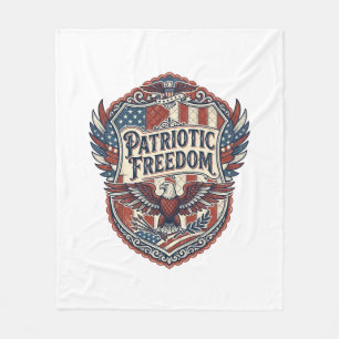 Patriotischer Patchwork-Künstler Fleecedecke