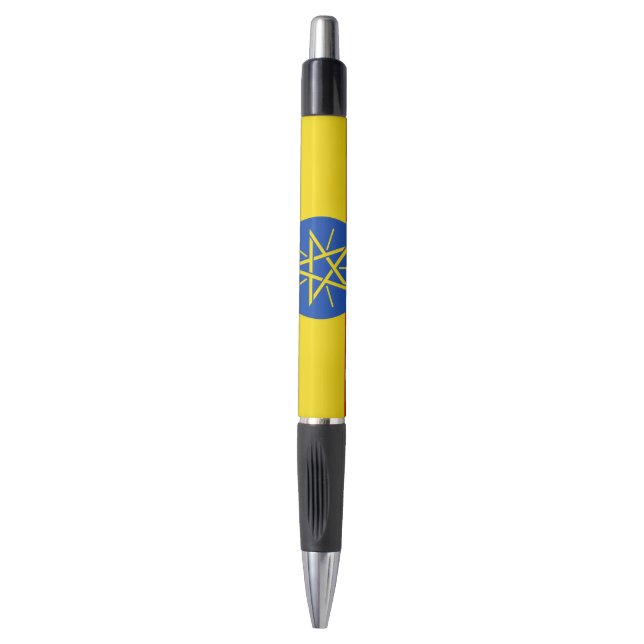 Patriotischer Pen mit der Flagge Äthiopiens Kugelschreiber (Vorderseite Vertikal)