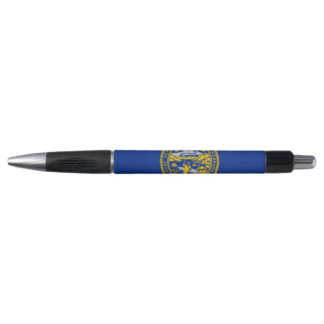 Patriotischer Pen mit der Flagge des Nebraska-Staa Kugelschreiber (Vorderseite)