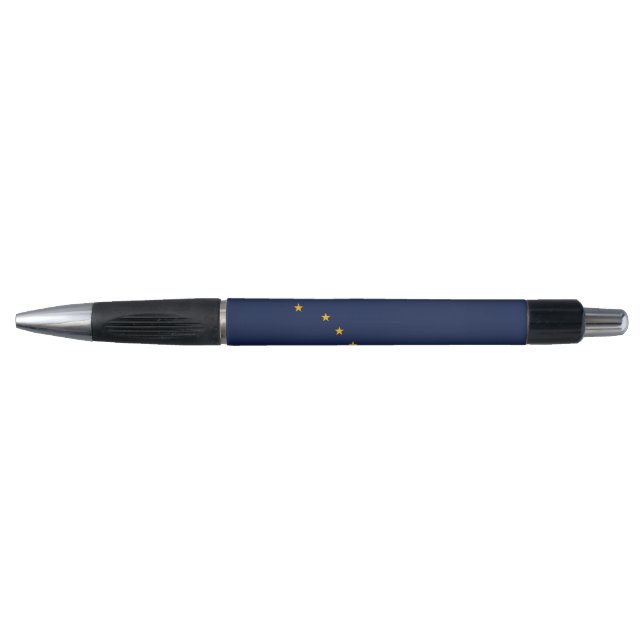 Patriotischer Pen mit der Flagge von Alaska Staat, Kugelschreiber (Vorderseite)