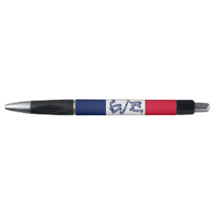 Patriotischer Pen mit der Flagge von Iowa Staat, U Kugelschreiber
