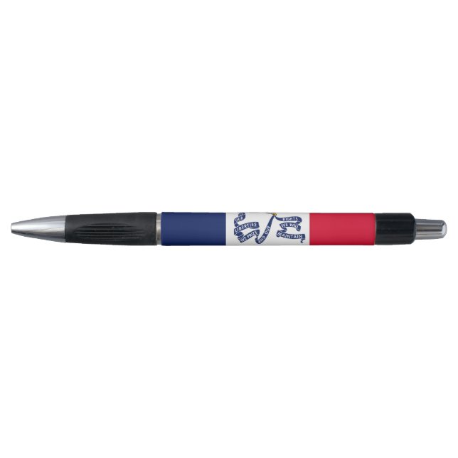 Patriotischer Pen mit der Flagge von Iowa Staat, U Kugelschreiber (Vorderseite)