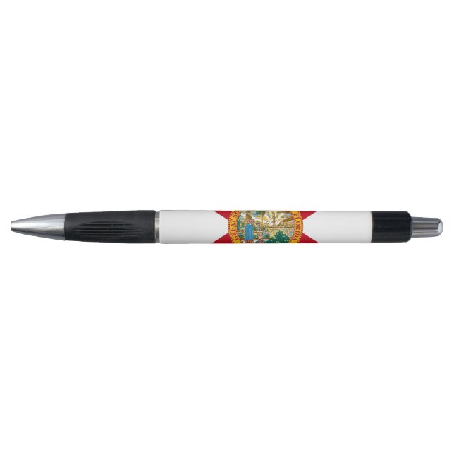 Patriotischer Pen mit Fahne aus Florida, USA. Kugelschreiber (Vorderseite)